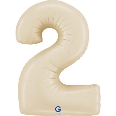 Folinis balionas 2 SATIN CREAM, 102cm.