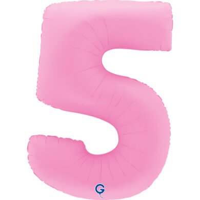 Folinis balionas 5 SOFT MATTE SAKURA PINK, 102cm.