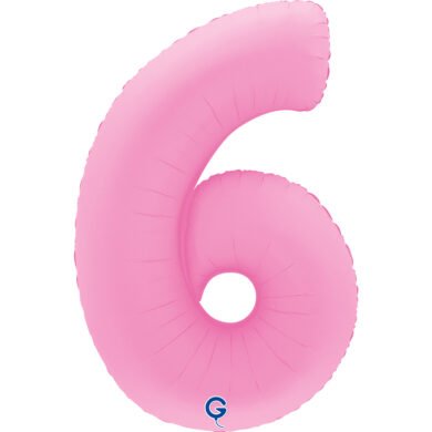 Folinis balionas 6 SOFT MATTE SAKURA PINK, 102cm.