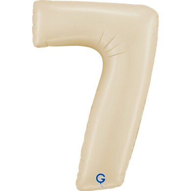 Folinis balionas 7 SATIN CREAM, 102cm.
