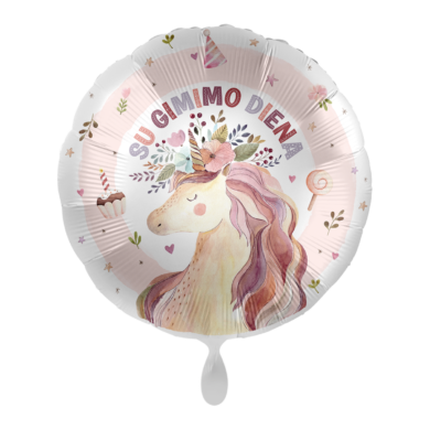 Folinis balionas SU GIMIMO DIENA / UNICORN