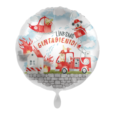 Folinis balionas LINKSMO GIMTADIENIO / ANIMAL FIRE FIGHTERS