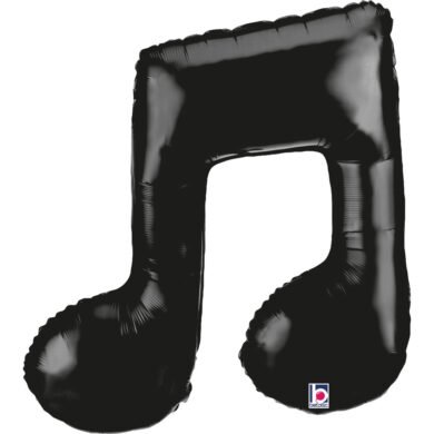 Folinis balionas MUSIC NOTE DOUBLE BLACK