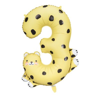 Folinis balionas NUMBER 3 - CHEETAH 72.5x109 cm