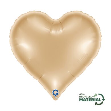 Folinis balionas HEART WHITE GOLD