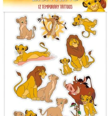 Laikinos tatuiruotės LION KING