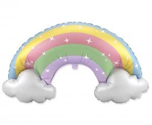 Folinis balionas PASTEL RAINBOW