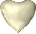XXL Folinis balionas HEART 176 cm IVORY