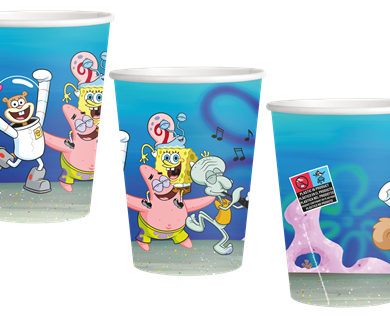 Popieriniai puodeliai SPONGEBOB