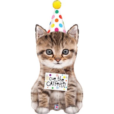 Folinis balionas CUE THE CATFETTI CAT