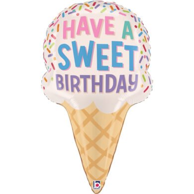 Folinis balionas SWEET BIRTHDAY ICE CREAM CONE