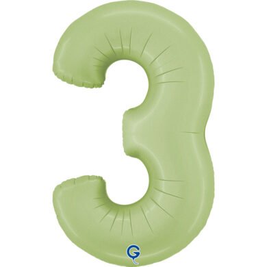 Folinis balionas 3 SATIN OLIVE GREEN, 102cm.