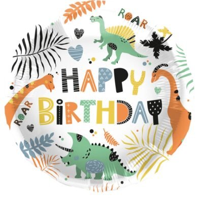 Folinis balionas HAPPY BIRTHDAY DINO