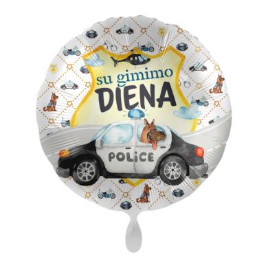 Folinis balionas SU GIMIMO DIENA/ BIRTHDAY POLICE